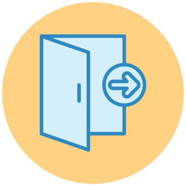 Kapıyı aç. Basit illüstrasyon