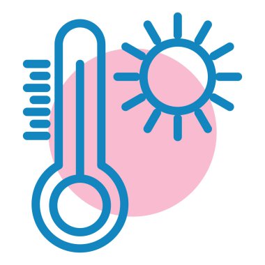 Termometre. Web simgesi basit tasarım