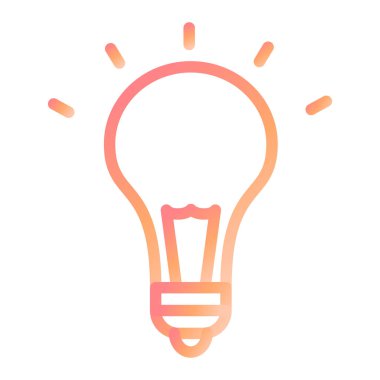 ampul simgesi, vektör illüstrasyonu