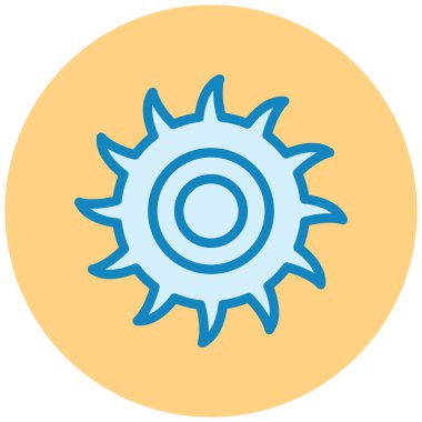 Güneş. Web simgesi basit illüstrasyon