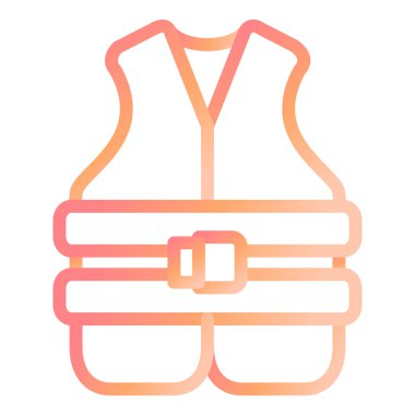 Life Jacket modern ikon vektör çizimi 