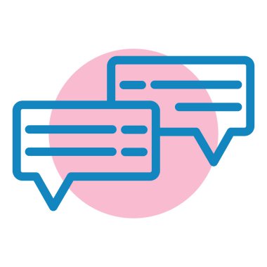 Sohbet kabarcıklar simge vektör çizim