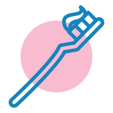 Diş fırçası. Web simgesi basit illüstrasyon