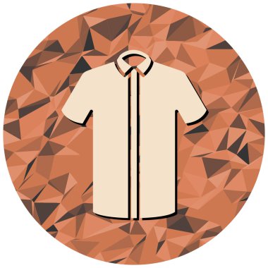 Gömlek ikonu. giysi vektör logosu tasarımının düz çizimi.