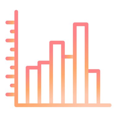 Histogram modern simge vektör çizimi 