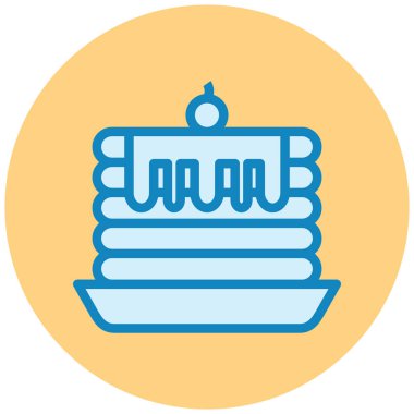 Kek. Web simgesi basit illüstrasyon