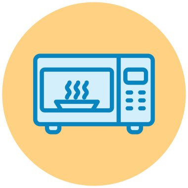 Mikrodalga. Web simgesi basit illüstrasyon