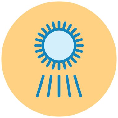 Güneş. Web simgesi basit illüstrasyon