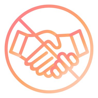 El sıkışmak yok. Web simgesi basit illüstrasyon 