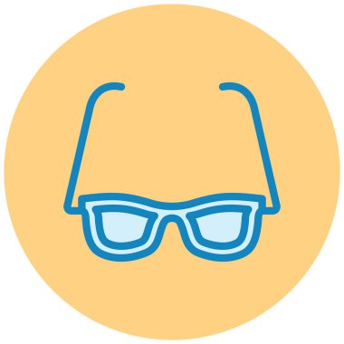 Gözlük. Web simgesi basit illüstrasyon