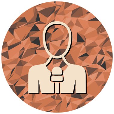 Mikrofonlu bir adamın vektör çizimi