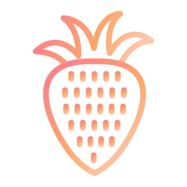 Çilekli. Web simgesi basit illüstrasyon 