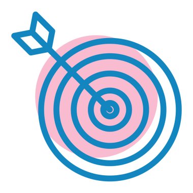 Hedef. Web simgesi basit illüstrasyon