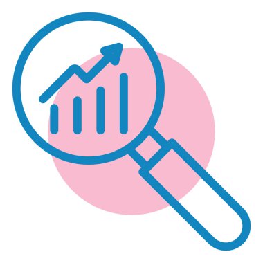 Analizler. Web simgesi basit illüstrasyon