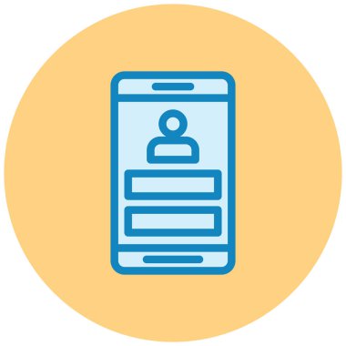 Cep telefonu. Web simgesi basit illüstrasyon