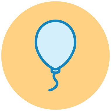 Balon. Web simgesi basit illüstrasyon