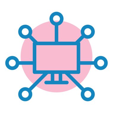 şebeke. Web simgesi basit illüstrasyon