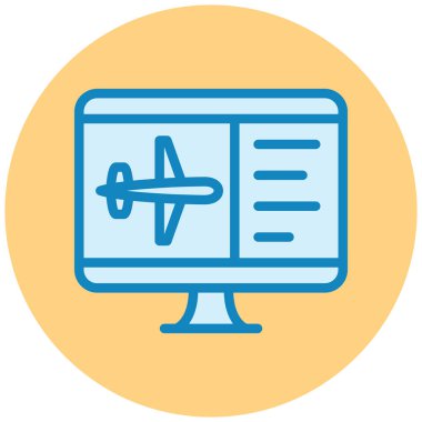 Uçuş. Web simgesi basit illüstrasyon