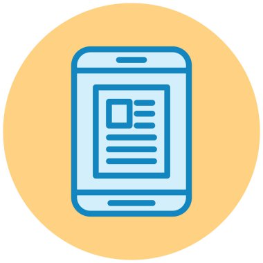 Cep telefonu. Web simgesi basit illüstrasyon