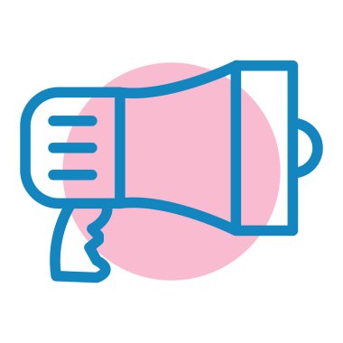 Megafon. Web simgesi basit illüstrasyon