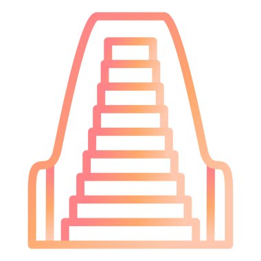 Yürüyen merdiven modern ikon vektör çizimi 