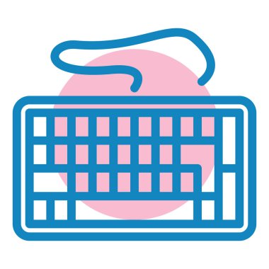 Klavye simgesi, vektör illüstrasyonu basit tasarım