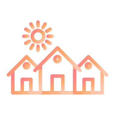 Residential Area simgesi vektör illüstrasyonu