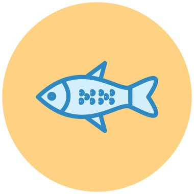 Balık. Web simgesi basit illüstrasyon