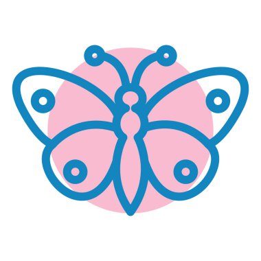 Kelebek. Web simgesi basit illüstrasyon