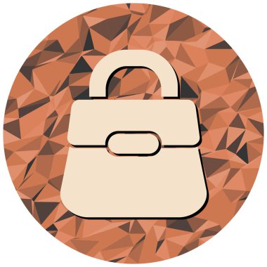 El çantası. Web simgesi basit illüstrasyon