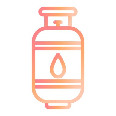 Gaz Silindiri Web simgesi basit illüstrasyon