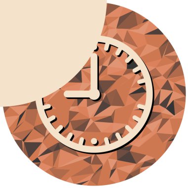 Saat simgesi. Web tasarımı için zaman vektör simgelerinin düz çizimi