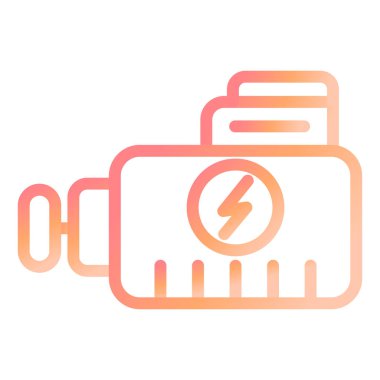 Motor. Web simgesi basit illüstrasyon 