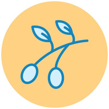 Kiraz. Web simgesi basit illüstrasyon