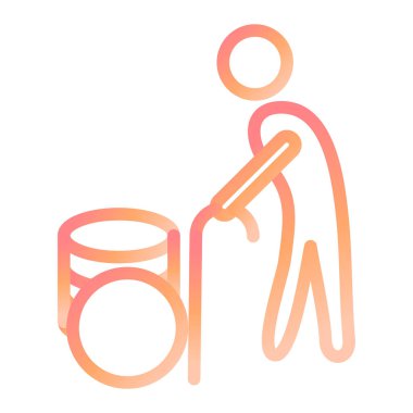 emeklilik simgesi, vektör illüstrasyonu basit tasarım