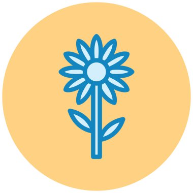 Çiçek. Web simgesi basit illüstrasyon