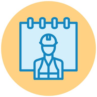 İnşaat işçisi. Basit tasarım