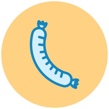 Sosis. Web simgesi basit illüstrasyon