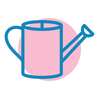 Sulama kutusu vektörü. İnce çizgi işareti. izole edilmiş sınır sembolü çizimi