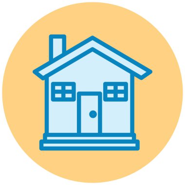 Ev. Web simgesi basit illüstrasyon