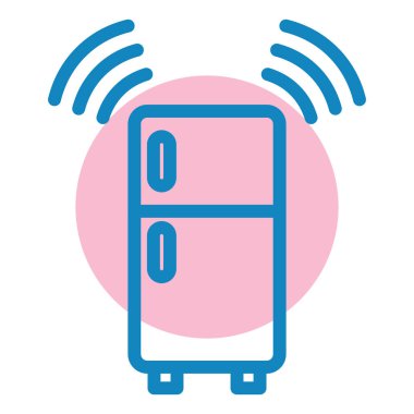 Buzdolabı simgesinin vektör illüstrasyonu