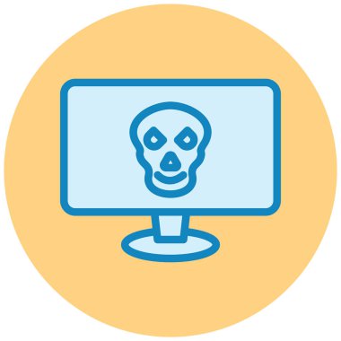 Monitör. Web simgesi vektör illüstrasyonu