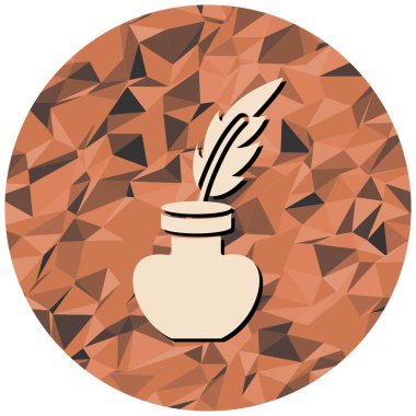 Mürekkep simgesi, vektör illüstrasyonu basit tasarım