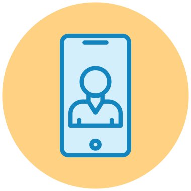 Cep telefonu. Web simgesi basit illüstrasyon