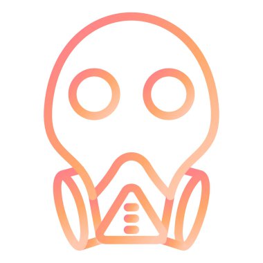 gaz maskesi modern simge vektör illüstrasyonu 