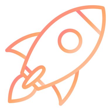 roket modern simge vektör illüstrasyonu 