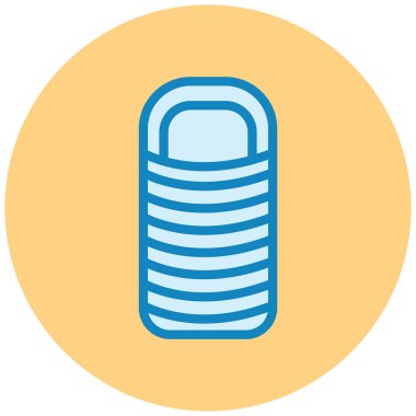  uyku tulumu simgesi, vektör illüstrasyonu basit tasarım