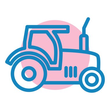 Traktör ikon vektör illüstrasyonu