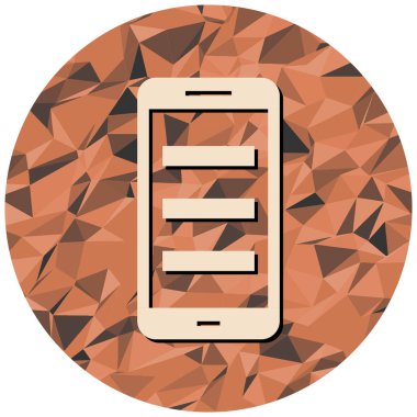 Cep telefonu simgesi, vektör illüstrasyonu