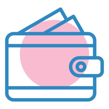 Cüzdan. Web simgesi basit illüstrasyon